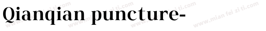 Qianqian puncture字体转换
